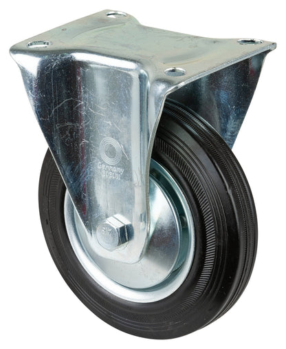 BS castors fixed castor rubber wheel P1 100mm