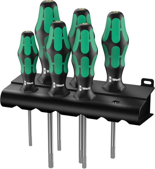 Screwdriver set for TORX screws with holding function
